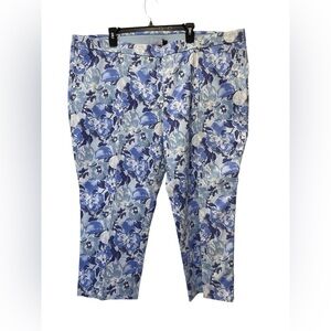 ISAAC MIZRAHI Floral Cropped  women’s Pants size 28WP